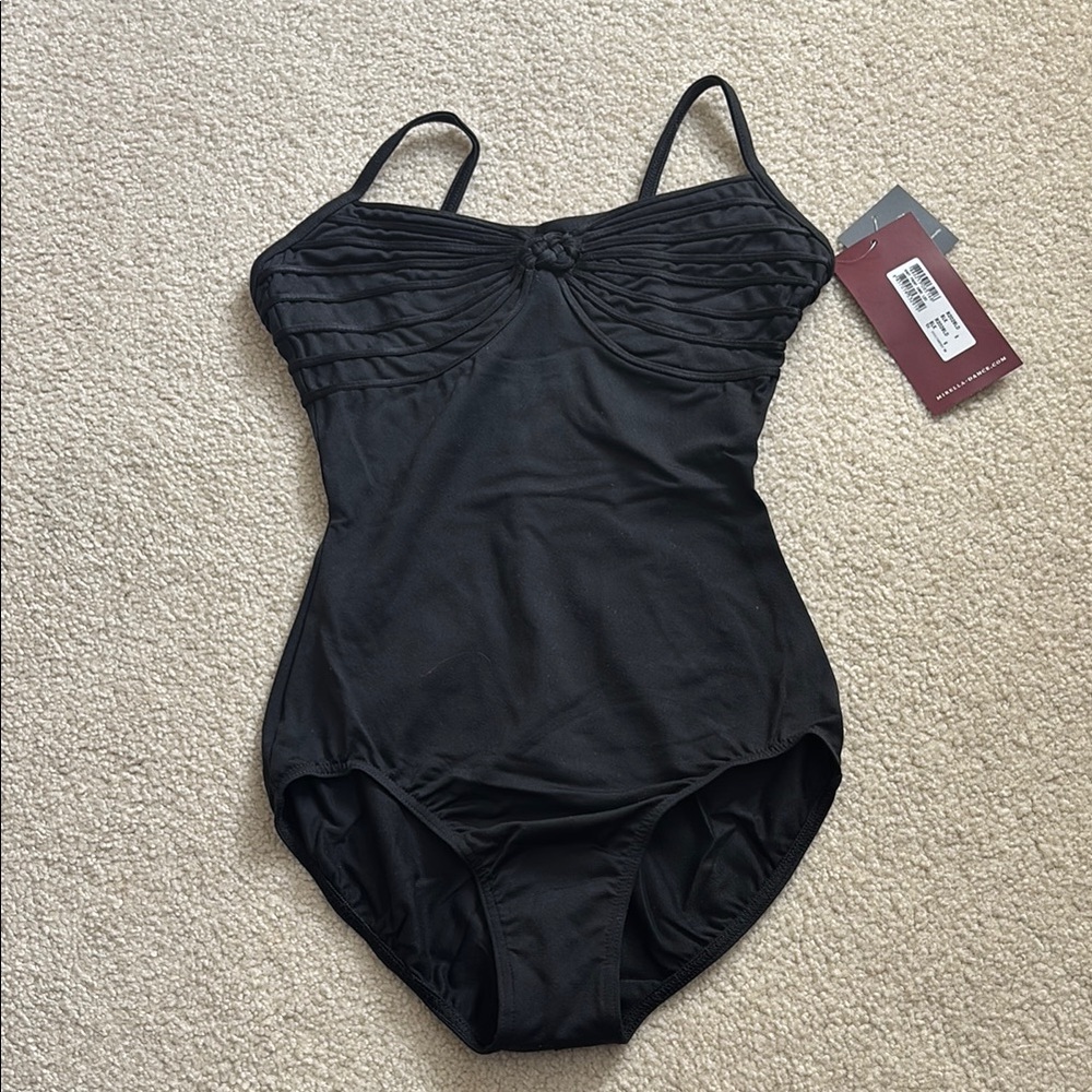 MIRELLA black leotard - size small - NWT